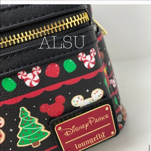 Disney Loungefly Small Backpack Black Food C20 - Picture 6 of 8